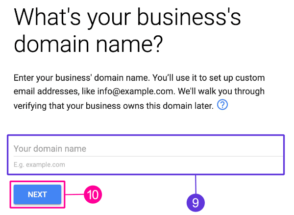 Add your domain name